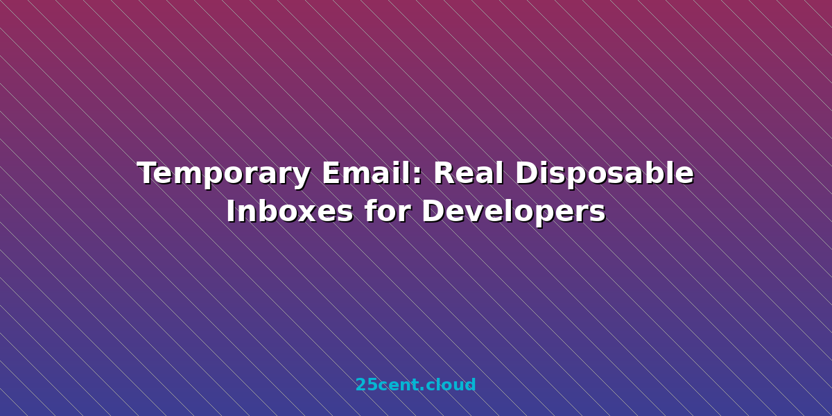 Temporary Email: Real Disposable Inboxes for Developers